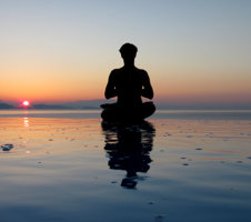 Meditating on Beach